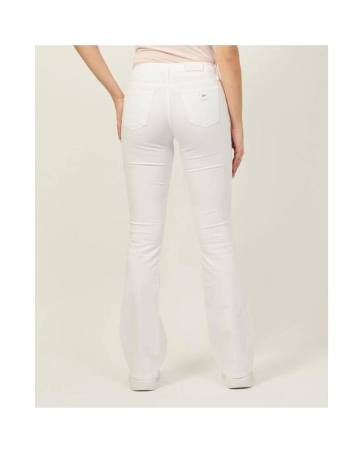 ARMANI EXCHANGE White Boot-Cut Jeans