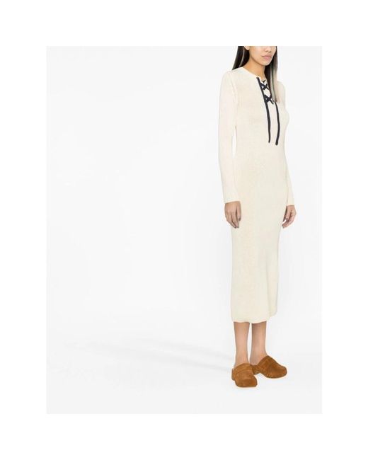 Zimmermann Natural Knitted Dresses