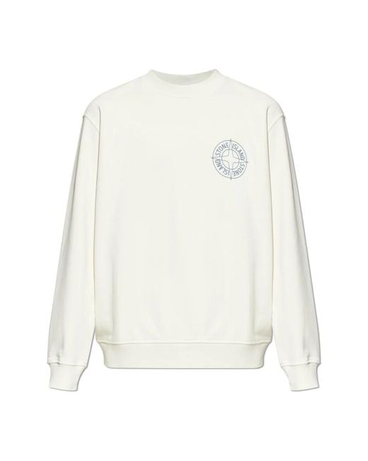 Stone Island White Sweatshirts for men