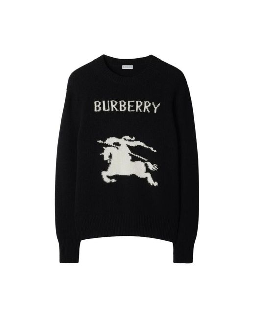 Burberry Schwarzer wolle-kaschmir strickpullover in Black für Herren