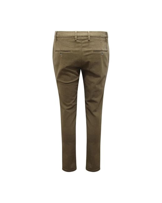 Mason's Green Slim-Fit Trousers for men