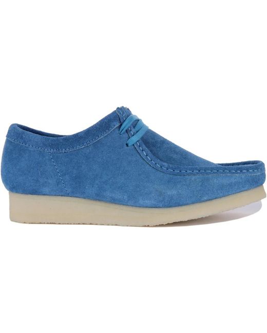Clarks Blue Laced Shoes for men