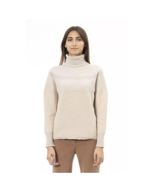 Alpha Studio Natural R wollrollkragenpullover