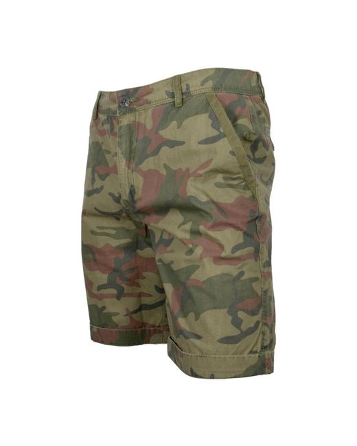 Aeronautica Militare Green Casual Shorts for men