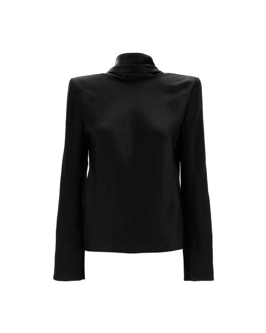 Long sleeve tops Saint Laurent de color Black