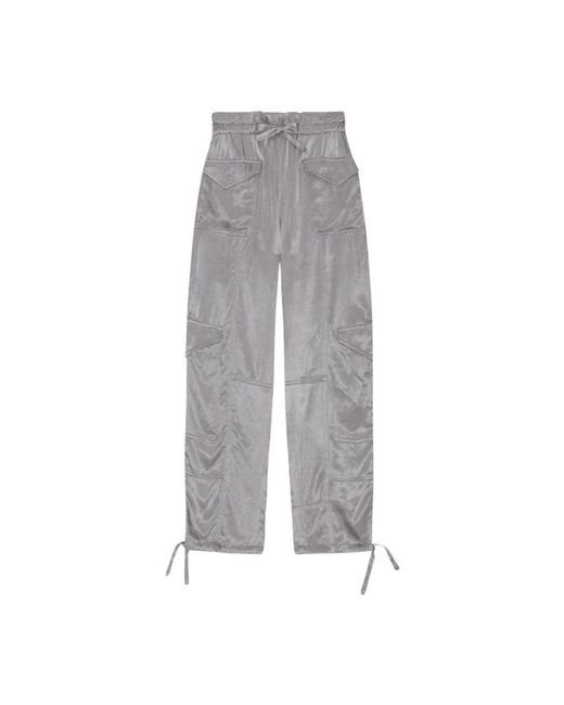 Ganni Gray Wide Trousers