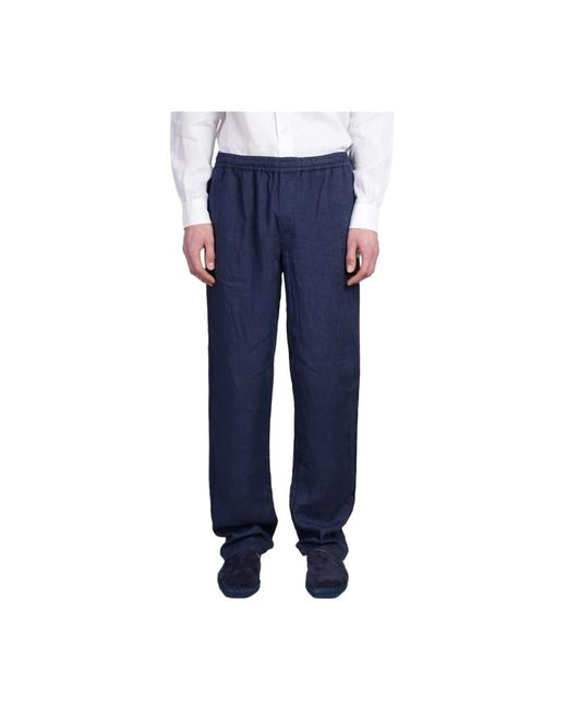 Aspesi Blue Straight Trousers for men
