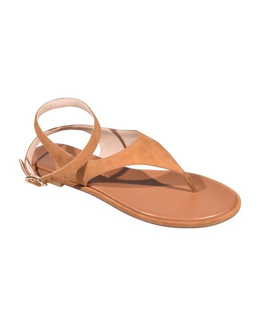 Stuart Weitzman Pink Flat Sandals