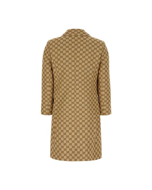Single-Breasted Coats Gucci de color Natural