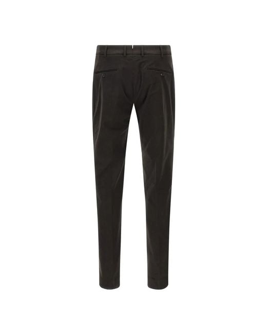 Incotex Black Slim-Fit Trousers for men