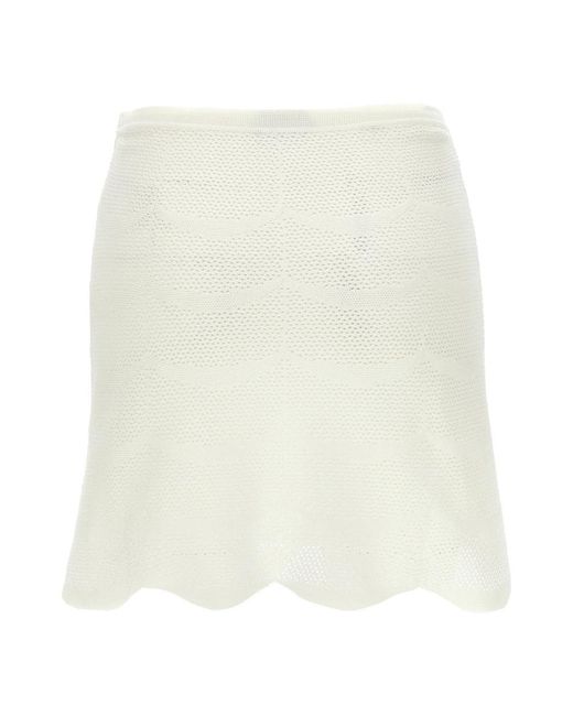 Tom Ford Gehaakte Mini Rok in het White