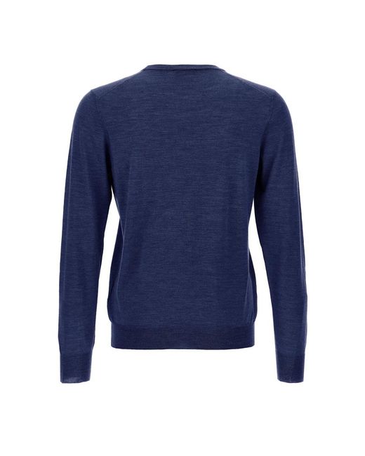 Barba Napoli Blue Round-Neck Knitwear for men