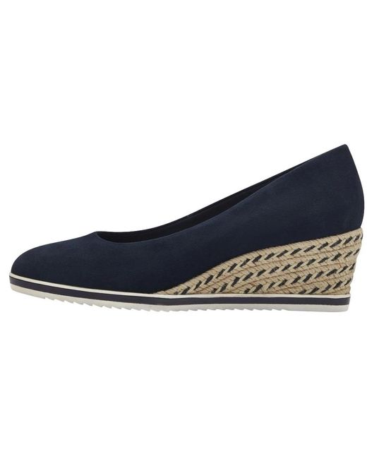Tamaris Blue Wedge Pump
