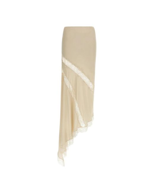 ANDAMANE Rokken ,Satijn Rosetta Long Skirt in het Natural