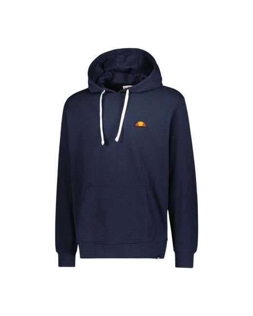 Ellesse Hoodies & Sweatvesten ,Blauw ,Blauwe Hoodie Met Patchlogo in het Blue voor heren
