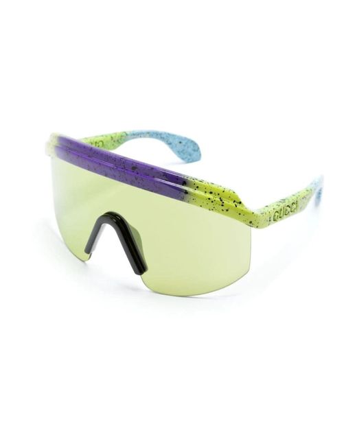 Gucci Blue GG1477S Vivid Plastic Shield Sunglasses