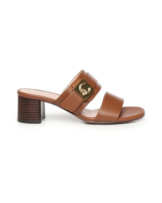 Coccinelle Brown Heeled Mules