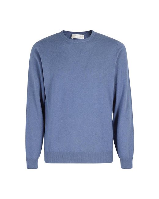 FILIPPO DE LAURENTIIS Blue Round-Neck Knitwear for men