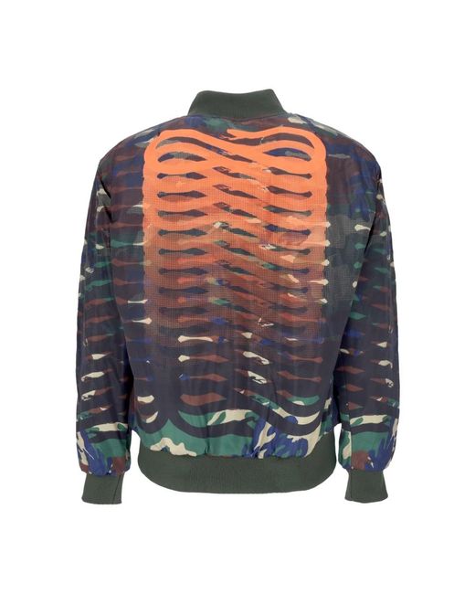 Propaganda Jassen ,Veelkleurig ,Polyester Camo Bomberjack Met Geribbelde Details in het Blue voor heren