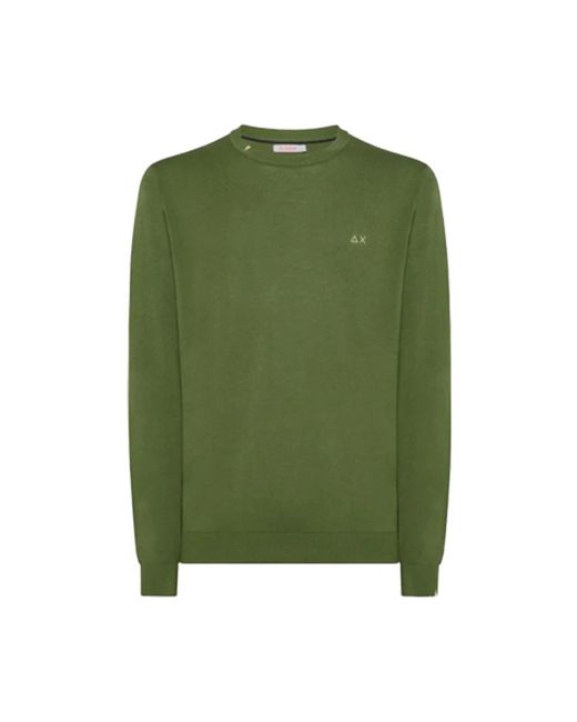 Sun 68 Solides rundhals t-shirt (dunkelgrün) in Green für Herren