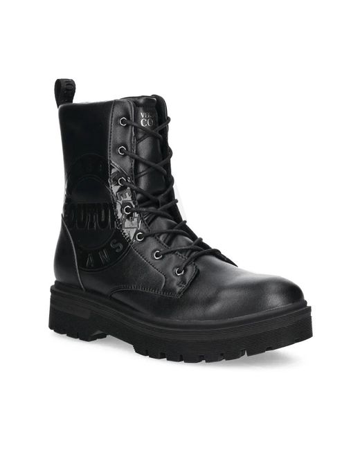 Versace Jeans Couture Black Lace-Up Boots for men