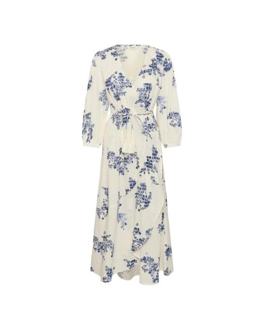 Part Two Blue Wrap Dresses