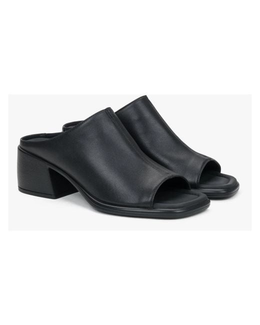 ESTRO Blue Heeled Mules
