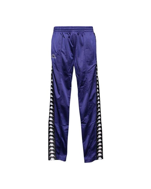 Kappa Broeken ,Blauw ,Sportieve Tricot Broek Met Logo Detail in het Blue