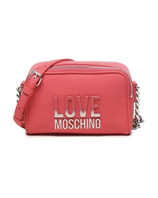 Love Moschino Cross Body Bags in het Red