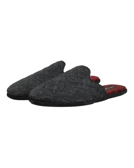 Dolce & Gabbana Black Slippers for men