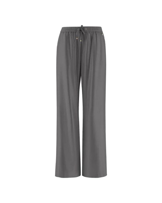 Herno Broeken ,Grijs ,Polyester Gelamineerde Broek Met Trekkoord in het Gray