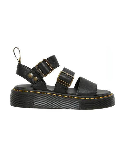Dr. Martens Black Flat Sandals