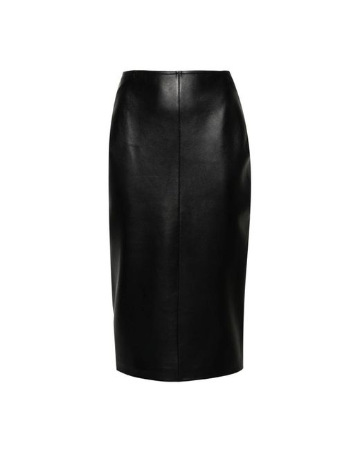 Alaïa Black Leather Skirts