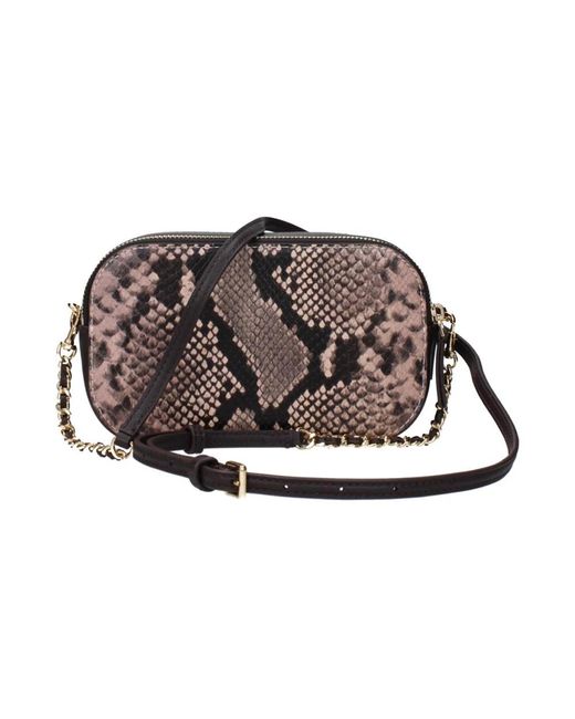 Tory Burch Bruine Leren Crossbodytas Met Unieke Print in het Brown