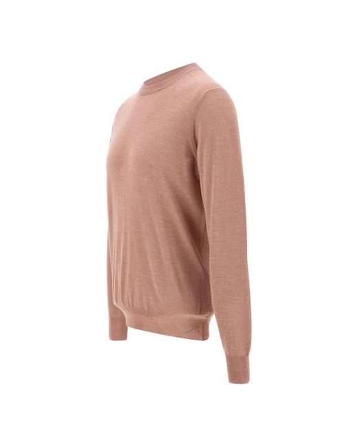 FILIPPO DE LAURENTIIS Pink Round-Neck Knitwear for men