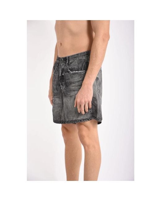 DIESEL Gray Denim Shorts for men