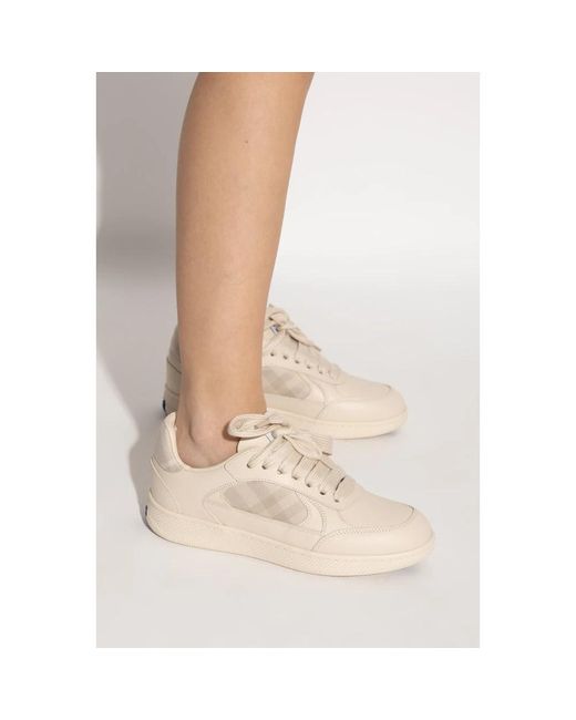 Burberry Natural Sportschuhe Mit Logo