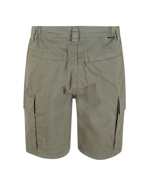 Woolrich Blaue gewaschene baumwoll-cargoshorts in Green für Herren