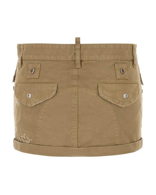 DSquared² Natural Short Skirts