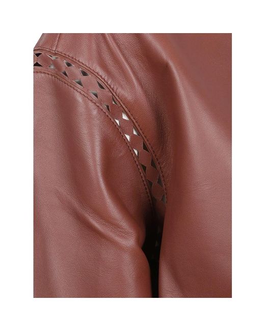 Yves Salomon Brown Leather Jackets