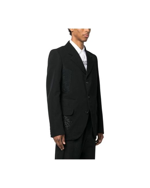 Comme des Garçons Jassen ,Zwart ,Katoen Panel Blazer in het Black voor heren