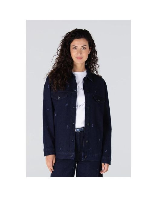 Jansen Amsterdam Kae Denim Jack in het Blue