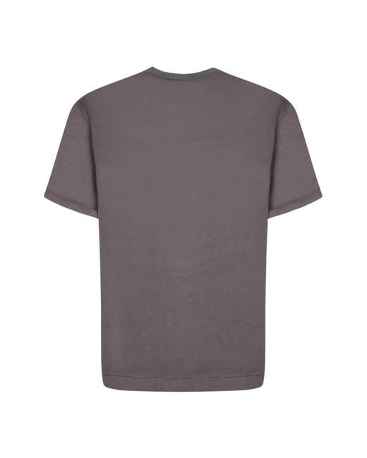 ATOMOFACTORY Tops ,Bruin ,Katoen Geribbelde T-Shirt Met Korte Mouwen in het Gray voor heren