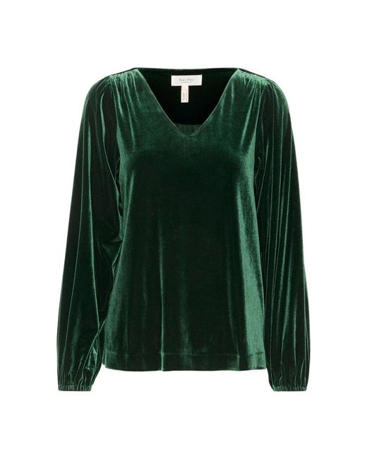 Part Two Overhemden ,Groen ,Polyester Elegante Blouse Met V-Hals in het Green