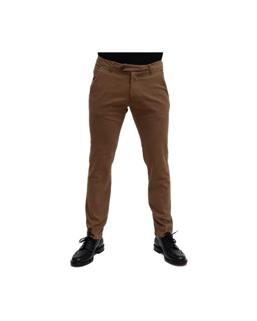 Roy Rogers Brown Slim-Fit Trousers for men