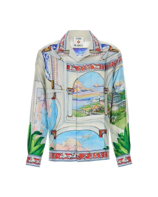 Casablanca Blue Casual Shirts for men