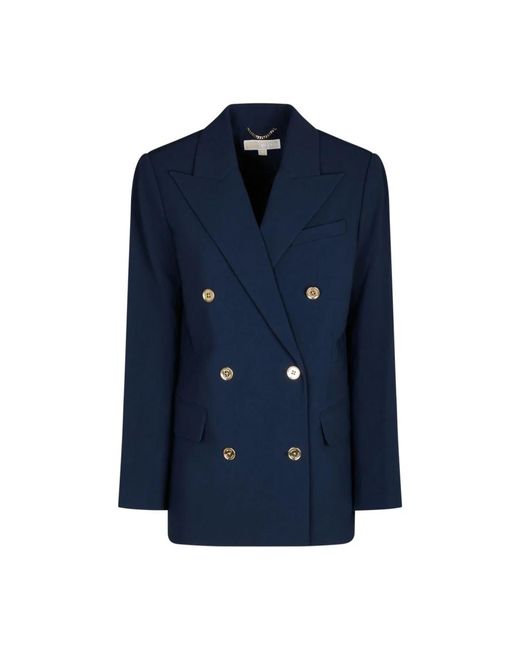 Michael Kors Jassen ,Blauw ,Midnight Double Breasted Blazer in het Blue