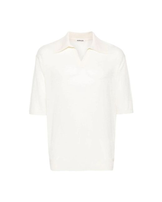 Auralee White Polo Shirts for men