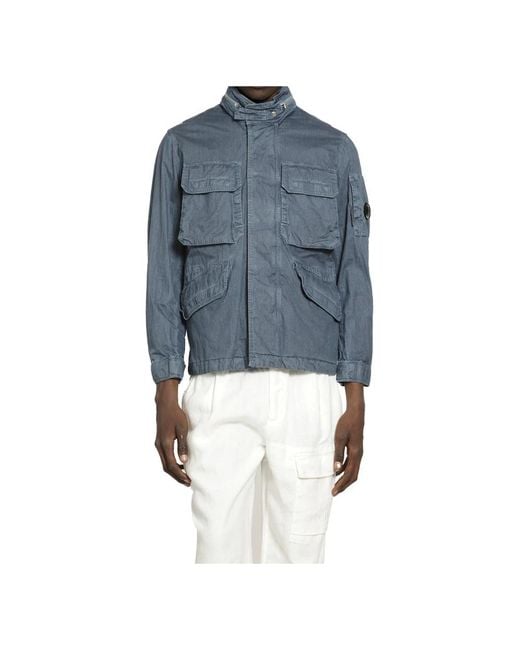 C P Company Blue Light Jackets for men