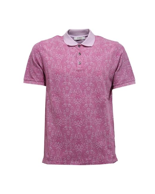 Alpha Studio Purple Polo Shirts for men